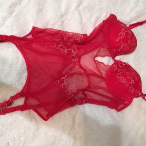 Red Victoria’s Secret lingerie